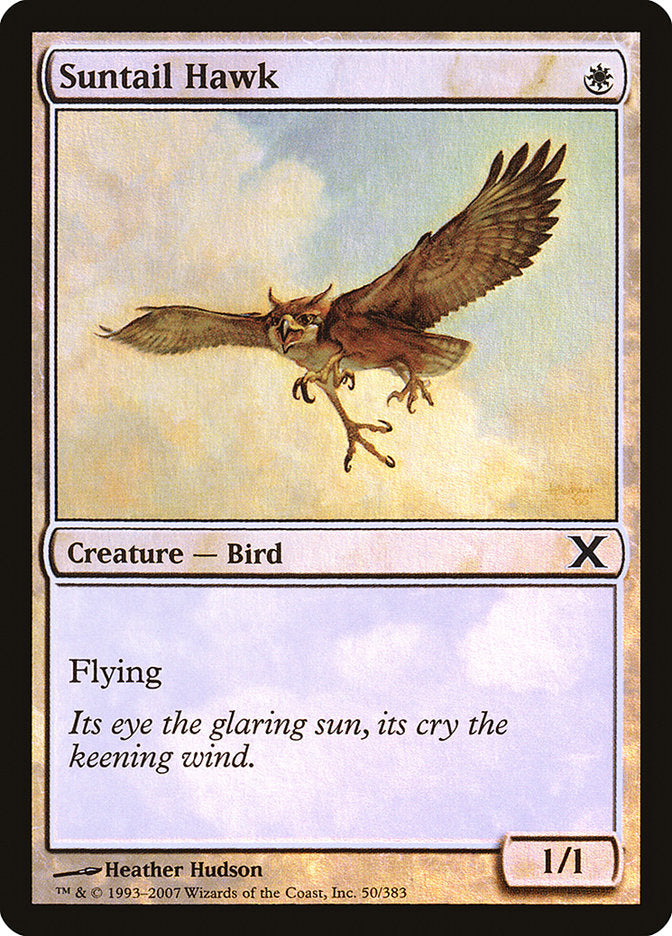 Suntail Hawk (Premium Foil) [Tenth Edition] | Devastation Store