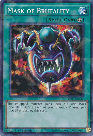 Mask of Brutality [BP03-EN137] Shatterfoil Rare | Devastation Store