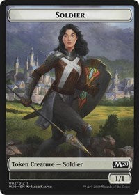 Soldier // Dinosaur Double-Sided Token [Game Night 2019 Tokens] | Devastation Store