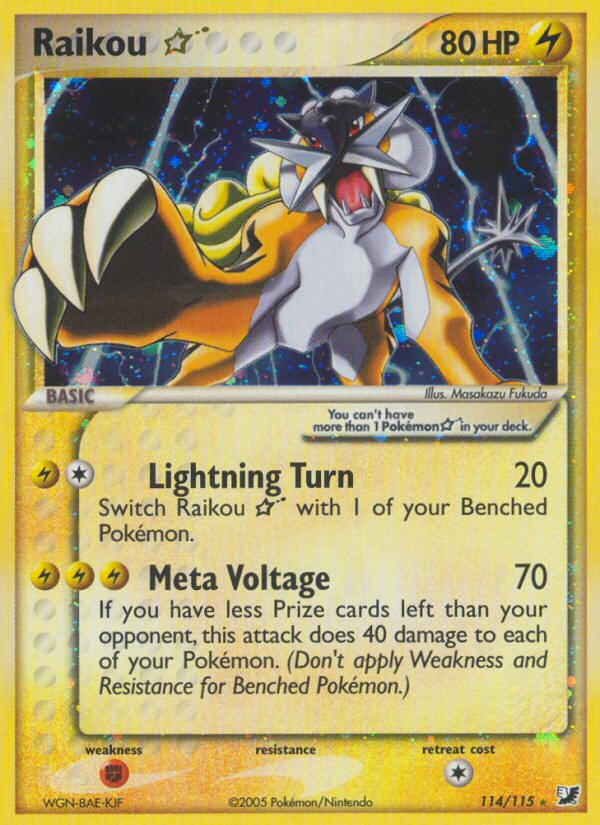 Raikou Star (114/115) [EX: Unseen Forces] | Devastation Store
