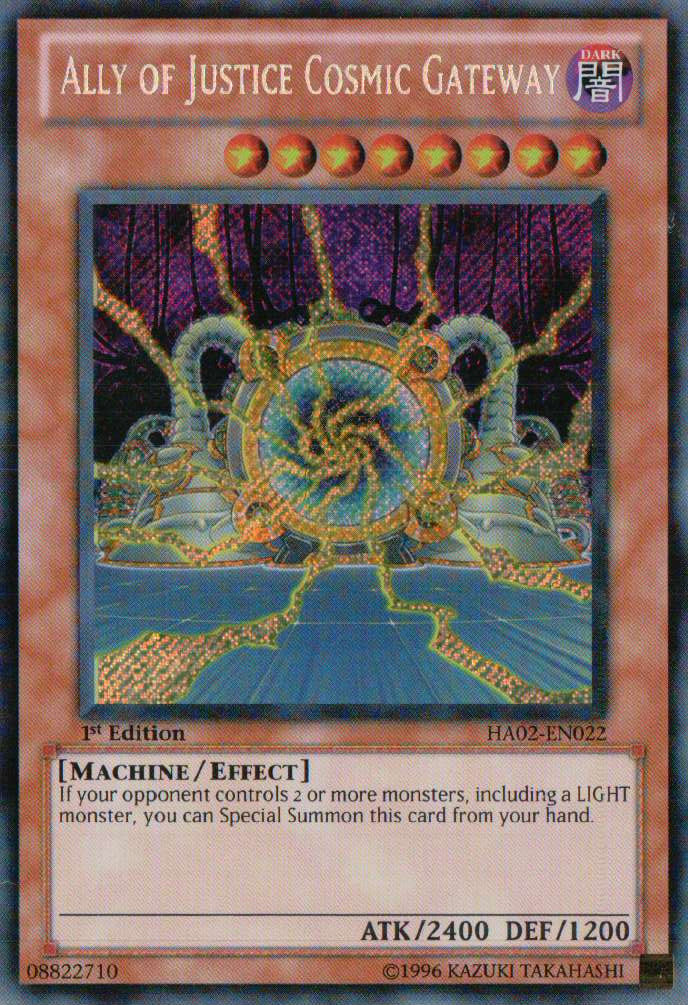 Ally of Justice Cosmic Gateway [HA02-EN022] Secret Rare | Devastation Store