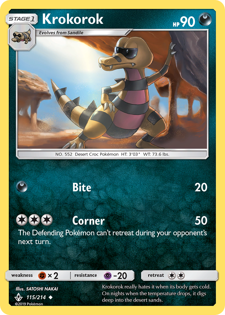 Krokorok (115/214) [Sun & Moon: Unbroken Bonds] | Devastation Store