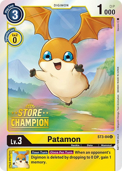 Patamon [ST3-04] (Store Champion) [Starter Deck: Heaven's Yellow Promos] | Devastation Store