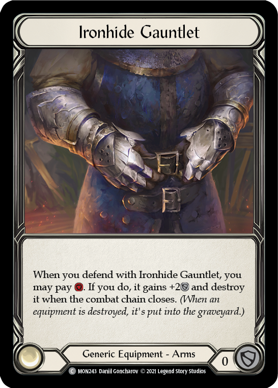 Ironhide Gauntlet (Cold Foil) [MON243-CF] 1st Edition Cold Foil - Devastation Store | Devastation Store