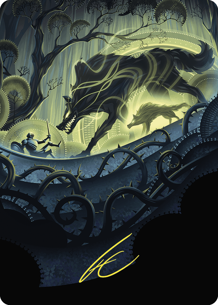 Unnatural Growth Art Card (Gold-Stamped Signature) [Wilds of Eldraine Art Series] | Devastation Store