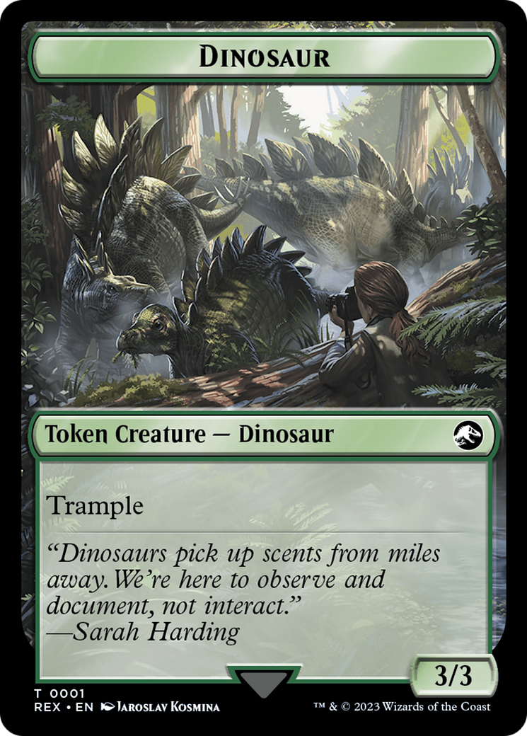 Copy // Dinosaur (0001) Double-Sided Token [The Lost Caverns of Ixalan Tokens] | Devastation Store