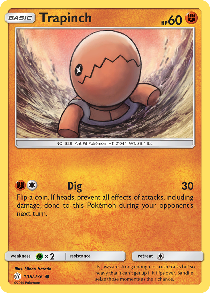 Trapinch (108/236) [Sun & Moon: Cosmic Eclipse] | Devastation Store