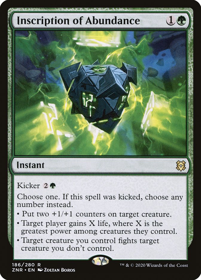 Inscription of Abundance [Zendikar Rising] | Devastation Store
