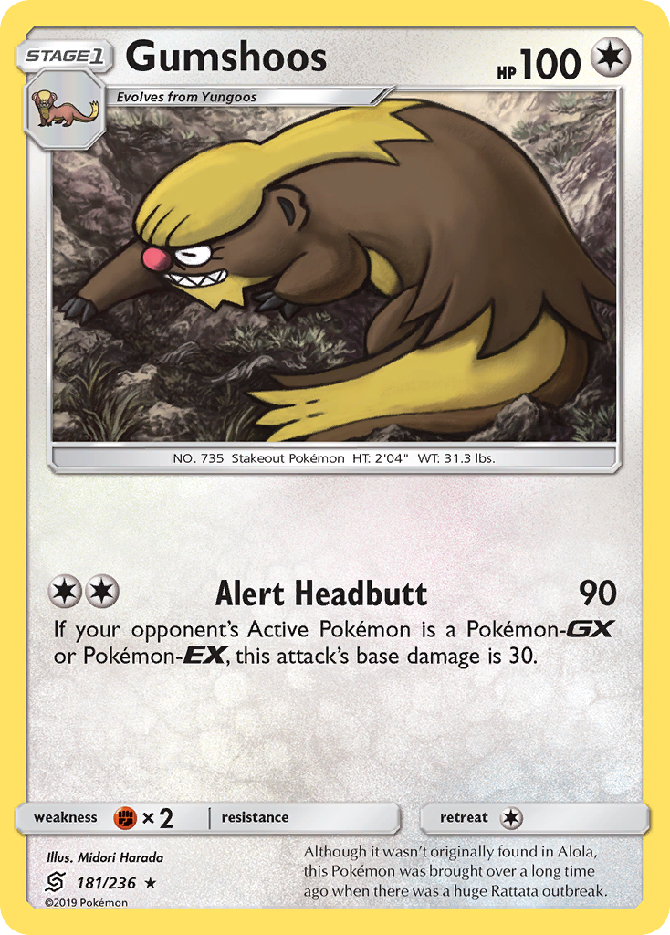Gumshoos (181/236) [Sun & Moon: Unified Minds] | Devastation Store