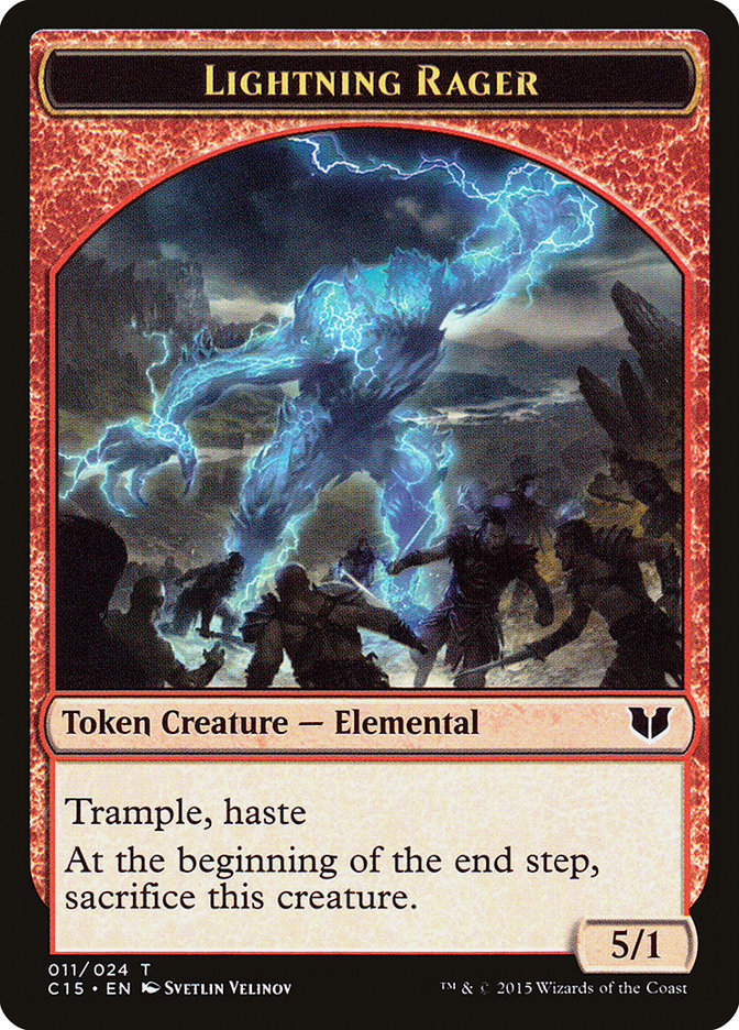 Lightning Rager // Lightning Rager Double-Sided Token [Commander 2015 Tokens] | Devastation Store