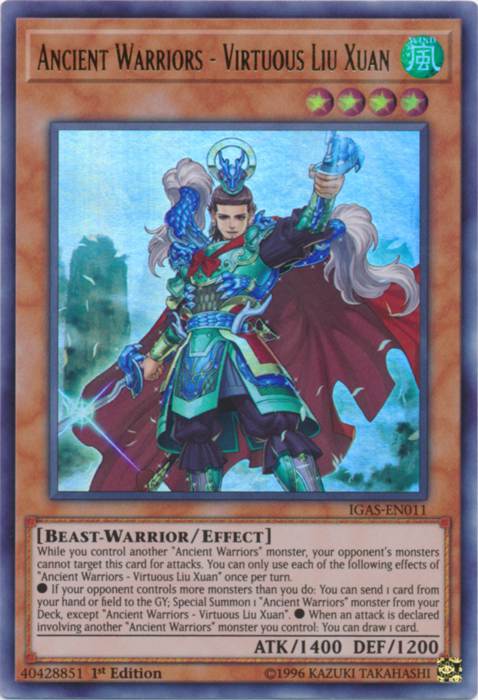 Ancient Warriors - Virtuous Liu Xuan [IGAS-EN011] Ultra Rare | Devastation Store