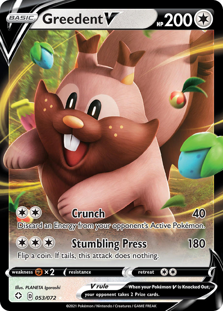 Greedent V (053/072) [Sword & Shield: Shining Fates] | Devastation Store