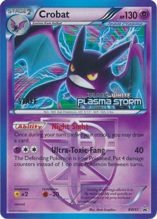 Crobat Team Plasma (BW51) (Staff Prerelease Promo) [Black & White: Black Star Promos] | Devastation Store