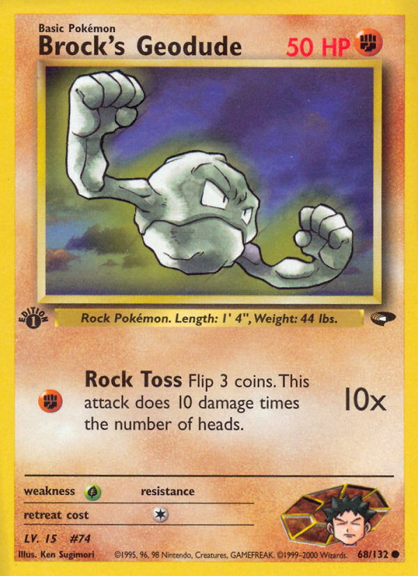 Brock's Geodude (68/132) [Gym Challenge 1st Edition] | Devastation Store