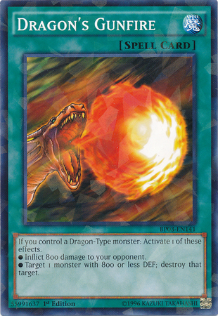 Dragon's Gunfire [BP03-EN141] Shatterfoil Rare | Devastation Store