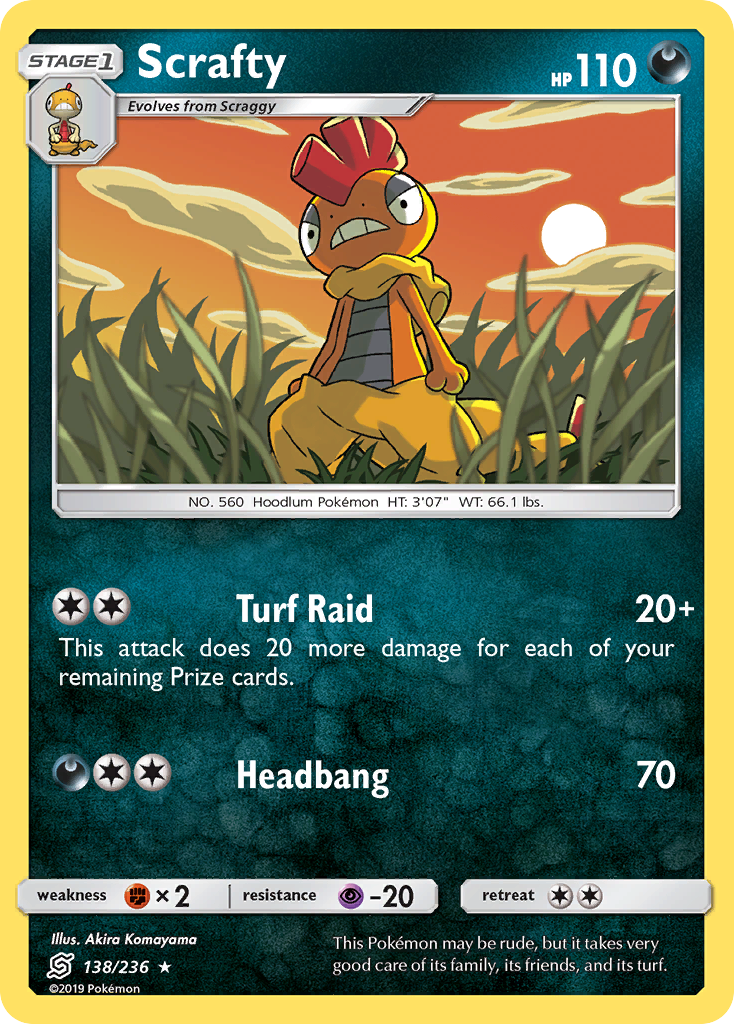 Scrafty (138/236) [Sun & Moon: Unified Minds] | Devastation Store