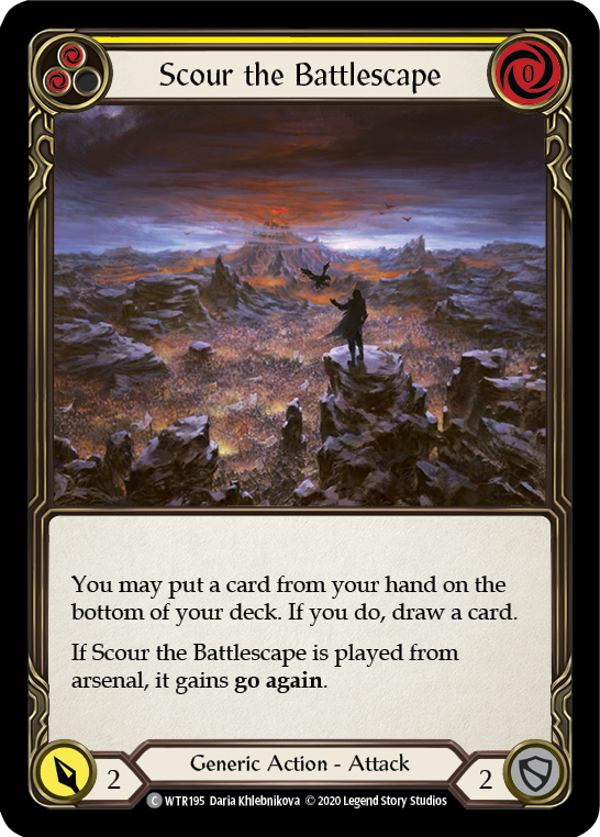 Scour the Battlescape (Yellow) [WTR195] Unlimited Edition Rainbow Foil - Devastation Store | Devastation Store