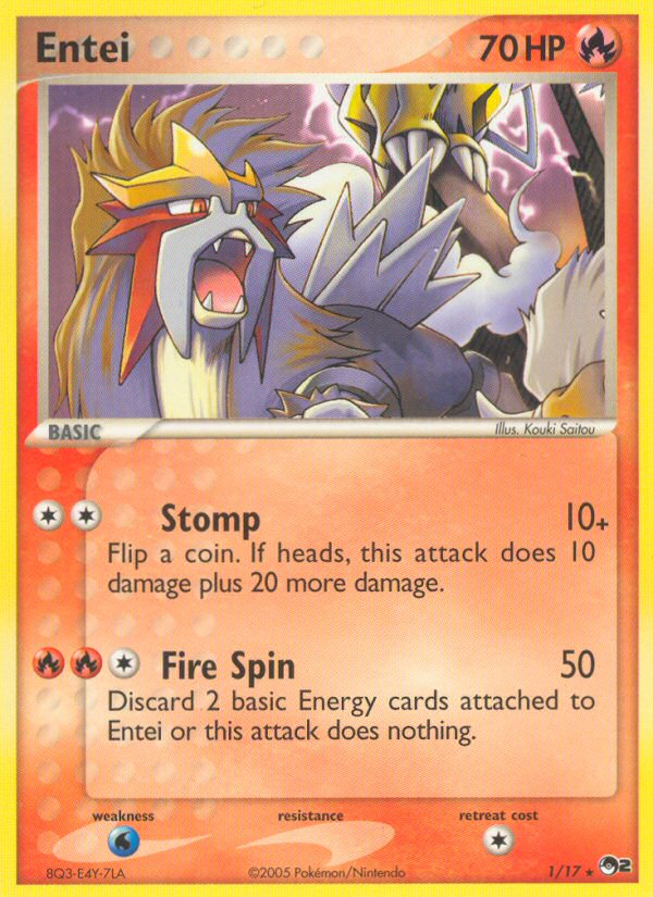 Entei (1/17) [POP Series 2] | Devastation Store