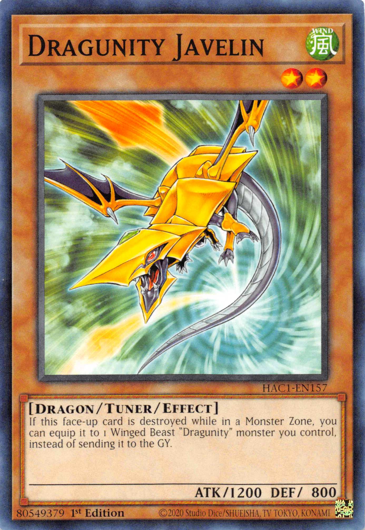 Dragunity Javelin [HAC1-EN157] Common | Devastation Store