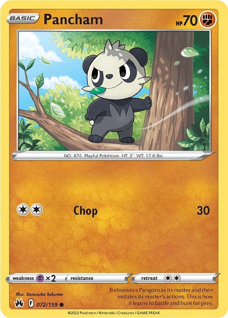 Pancham (072/159) [Sword & Shield: Crown Zenith] | Devastation Store