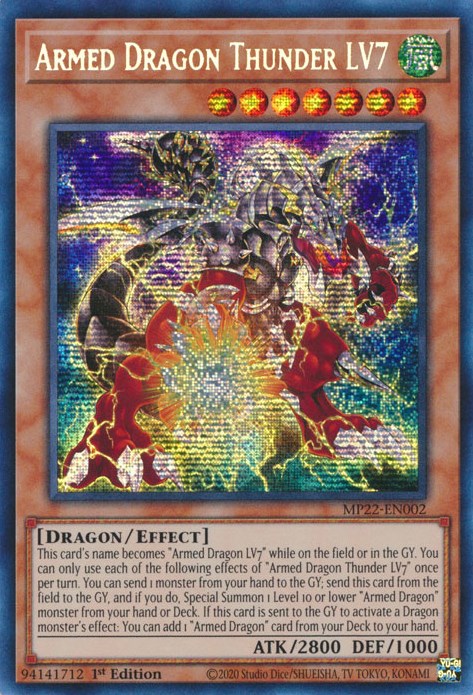 Armed Dragon Thunder LV7 [MP22-EN002] Prismatic Secret Rare | Devastation Store