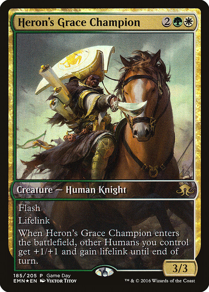 Heron's Grace Champion (Game Day) [Eldritch Moon Promos] | Devastation Store