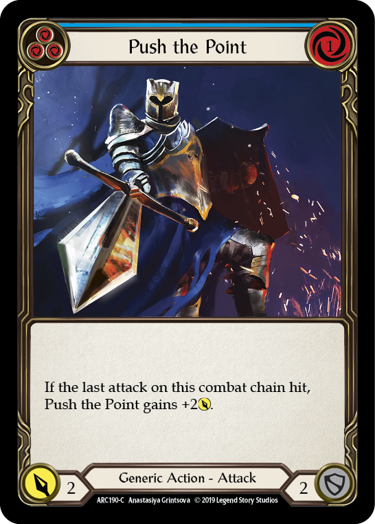 Push the Point (Blue) [ARC190-C] 1st Edition Rainbow Foil - Devastation Store | Devastation Store