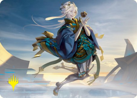 Moonfolk Puzzlemaker Art Card (Gold-Stamped Signature) [Kamigawa: Neon Dynasty Art Series] | Devastation Store