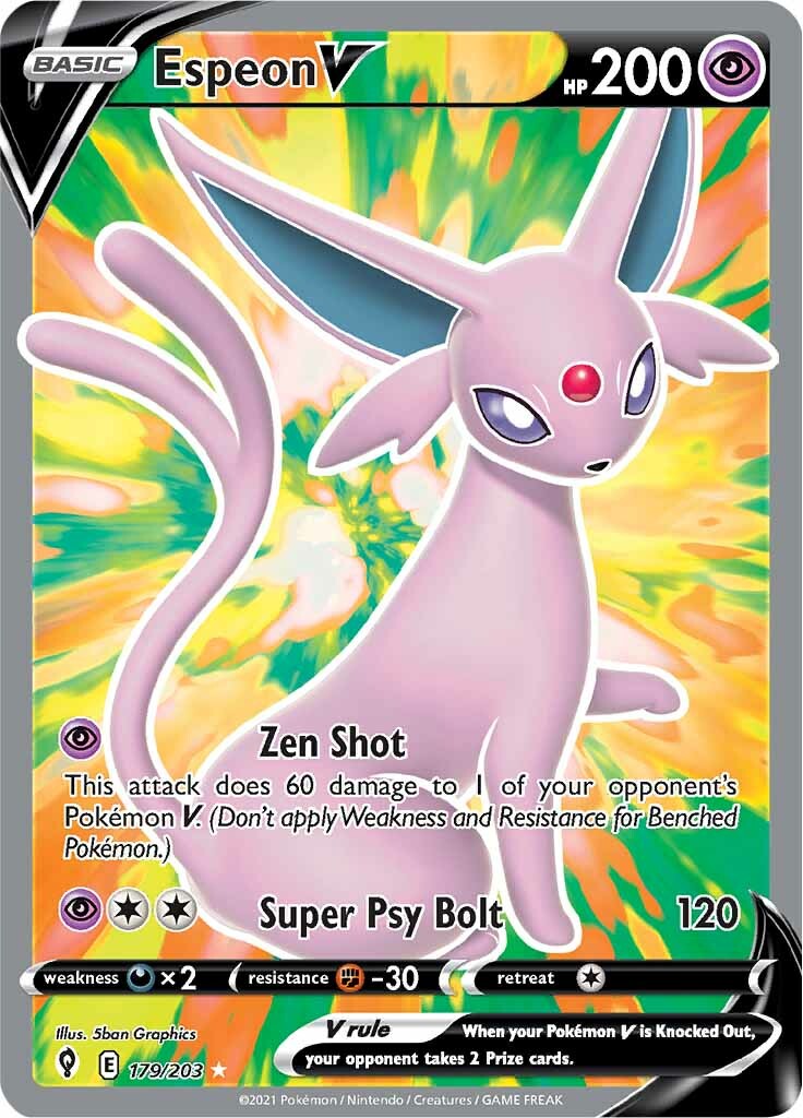 Espeon V (179/203) [Sword & Shield: Evolving Skies] | Devastation Store