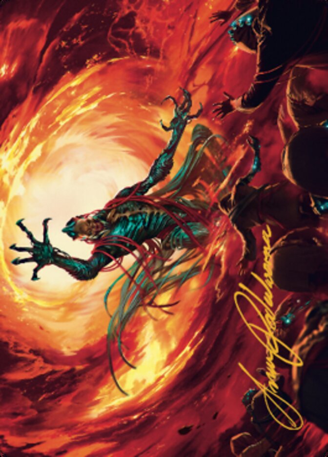 Gix, Yawgmoth Praetor Art Card (Gold-Stamped Signature) [The Brothers' War Art Series] | Devastation Store
