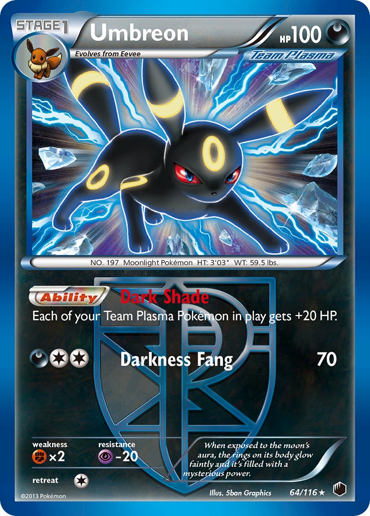 Umbreon (64/116) (Moltres Legendary Battle Deck) (Theme Deck Exclusive) [Black & White: Plasma Freeze] | Devastation Store