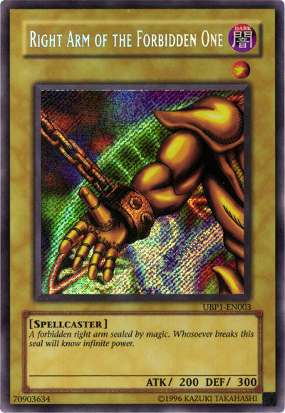 Right Arm of the Forbidden One [UBP1-EN003] Secret Rare | Devastation Store