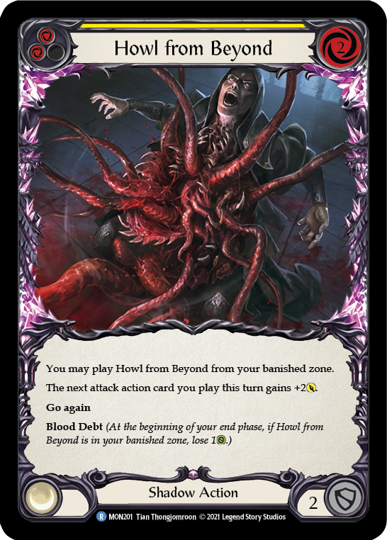 Howl from Beyond (Yellow) (Rainbow Foil) [MON201-RF] 1st Edition Rainbow Foil - Devastation Store | Devastation Store