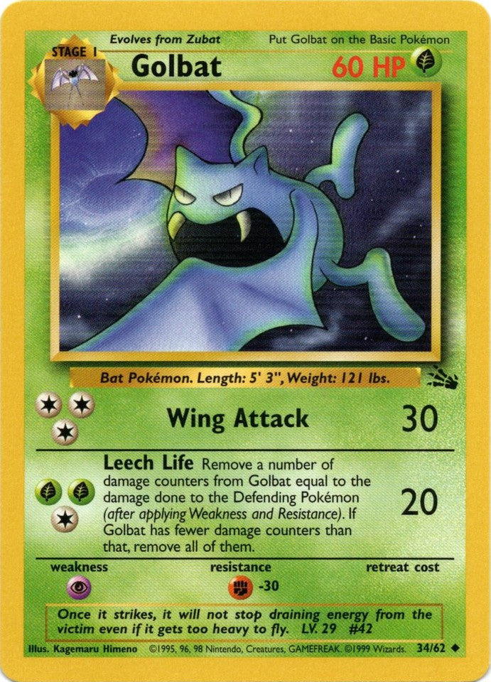 Golbat (34/62) [Fossil Unlimited] | Devastation Store