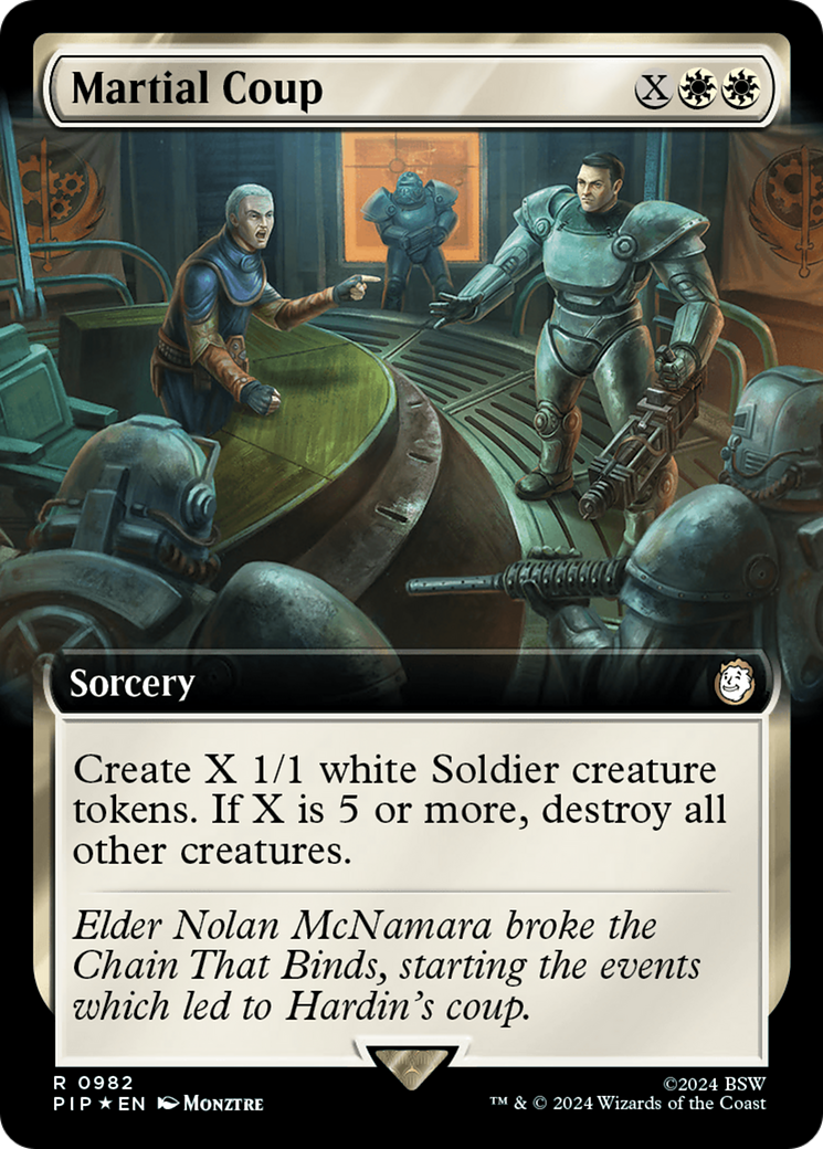 Martial Coup (Extended Art) (Surge Foil) [Fallout] | Devastation Store