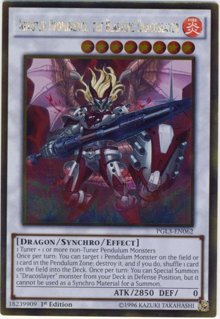Ignister Prominence, the Blasting Dracoslayer [PGL3-EN062] Gold Rare | Devastation Store