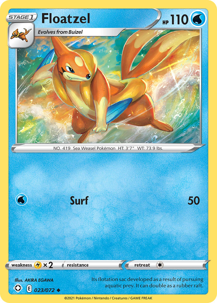 Floatzel (023/072) [Sword & Shield: Shining Fates] | Devastation Store