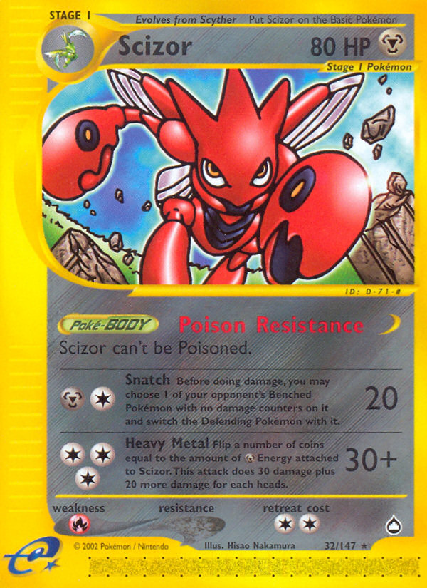 Scizor (32/147) [Aquapolis] | Devastation Store