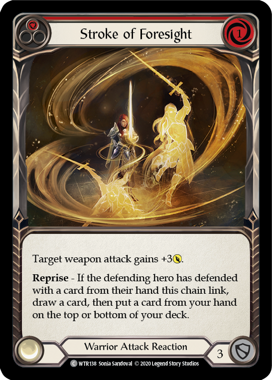 Stroke of Foresight (Red) [WTR138] Unlimited Edition Rainbow Foil - Devastation Store | Devastation Store