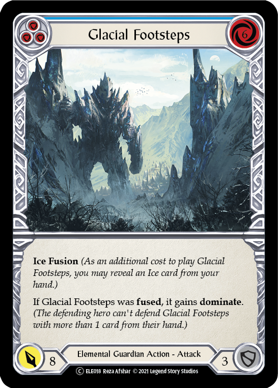 Glacial Footsteps (Blue) [U-ELE018] Unlimited Rainbow Foil | Devastation Store