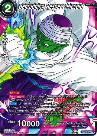 Begrudging Respect Piccolo [TB2-027] | Devastation Store