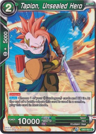 Tapion, Unsealed Hero [DB3-067] | Devastation Store