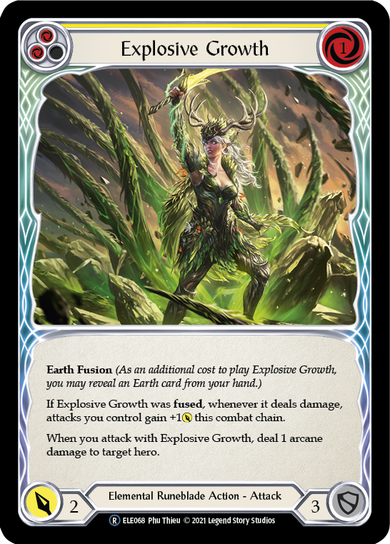 Explosive Growth (Yellow) [U-ELE068] Unlimited Rainbow Foil | Devastation Store