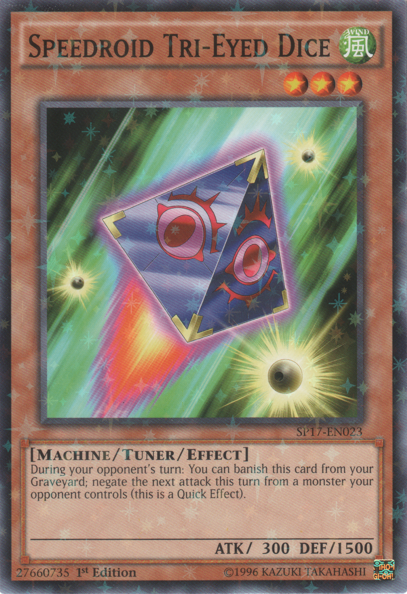 Speedroid Tri-Eyed Dice [SP17-EN023] Starfoil Rare | Devastation Store