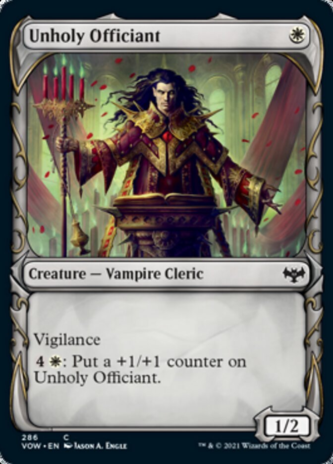 Unholy Officiant (Showcase Fang Frame) [Innistrad: Crimson Vow] | Devastation Store