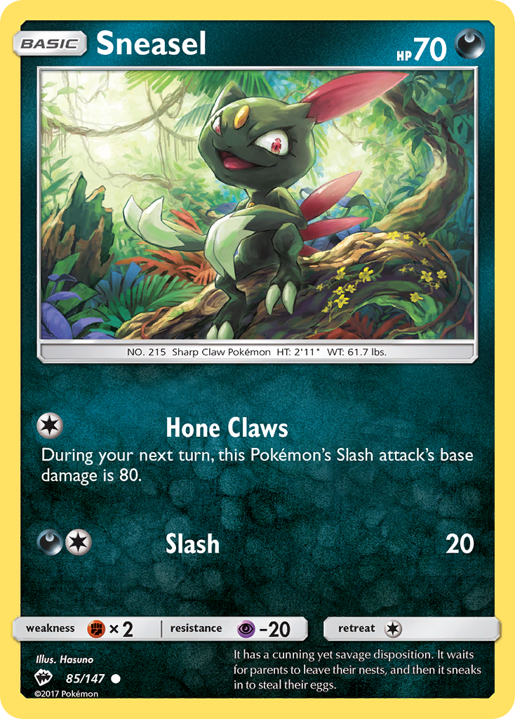 Sneasel (85/147) [Sun & Moon: Burning Shadows] | Devastation Store