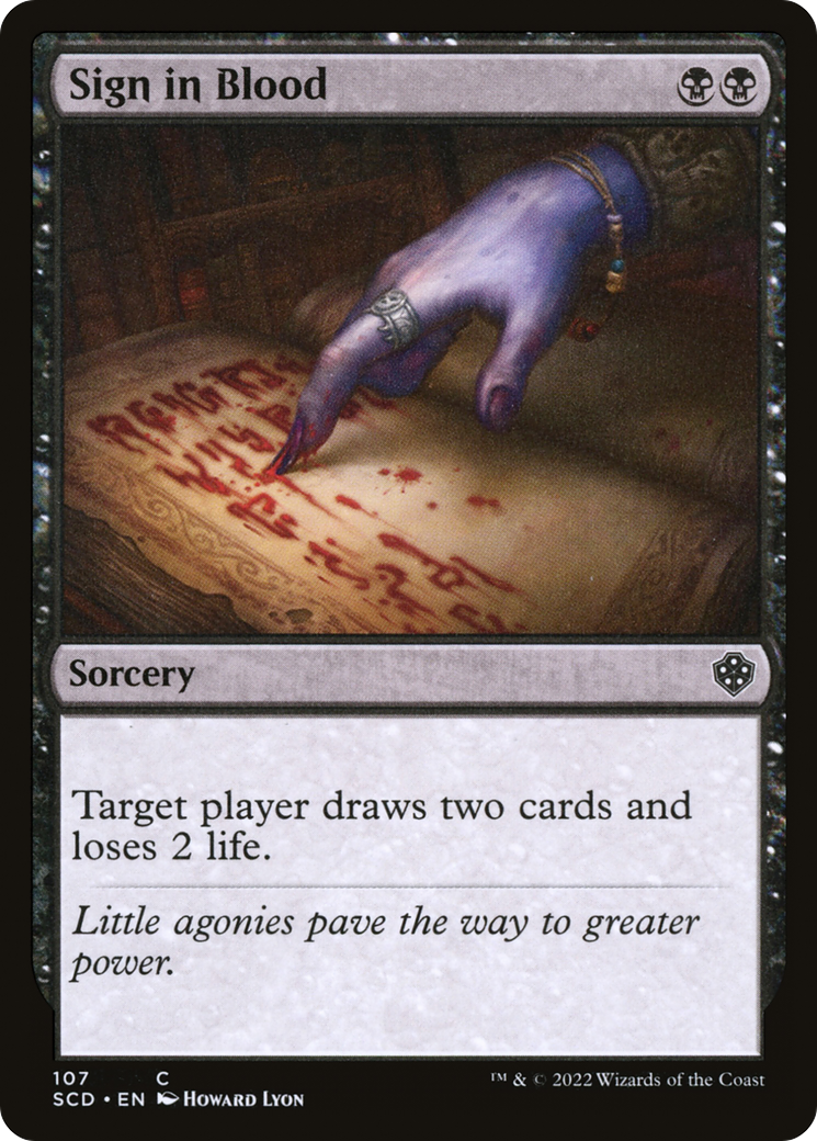 Sign in Blood [Starter Commander Decks] | Devastation Store