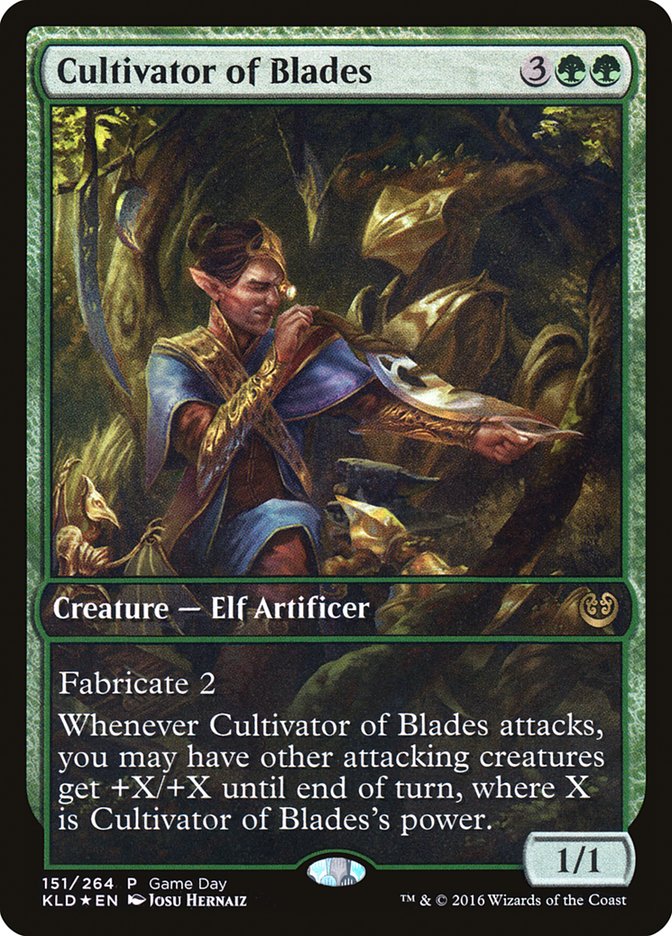 Cultivator of Blades (Game Day) [Kaladesh Promos] | Devastation Store