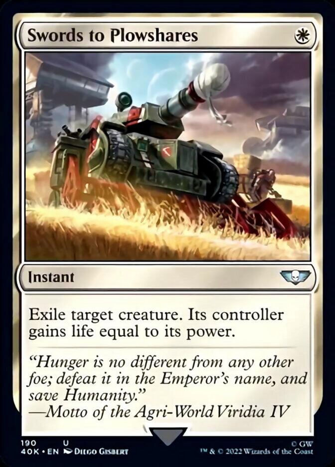 Swords to Plowshares (Surge Foil) [Universes Beyond: Warhammer 40,000] | Devastation Store