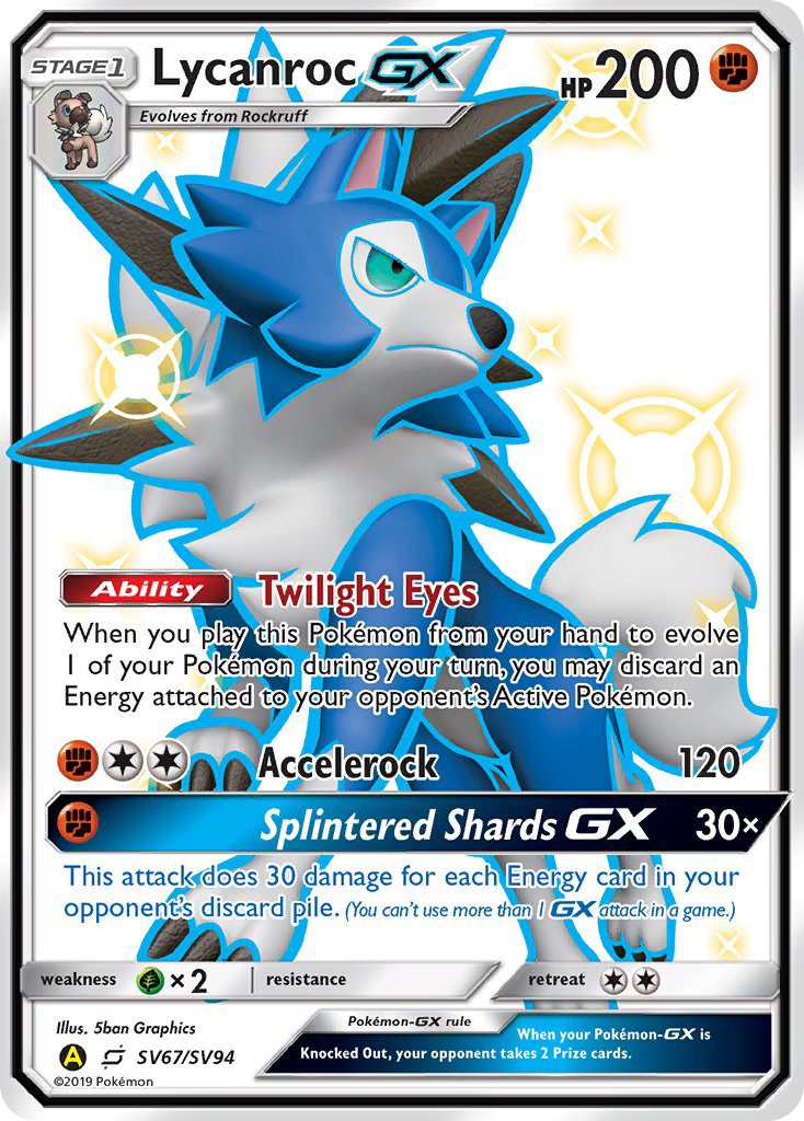 Lycanroc GX (SV67/SV94) [Sun & Moon: Hidden Fates - Shiny Vault] | Devastation Store